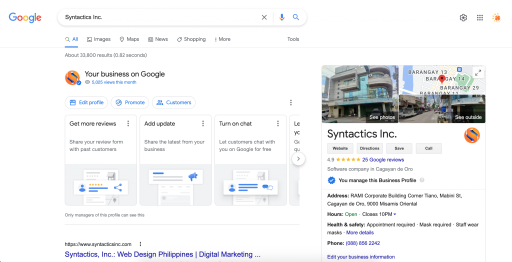 Google Places Dashboard Google Business Profile On Search Result
