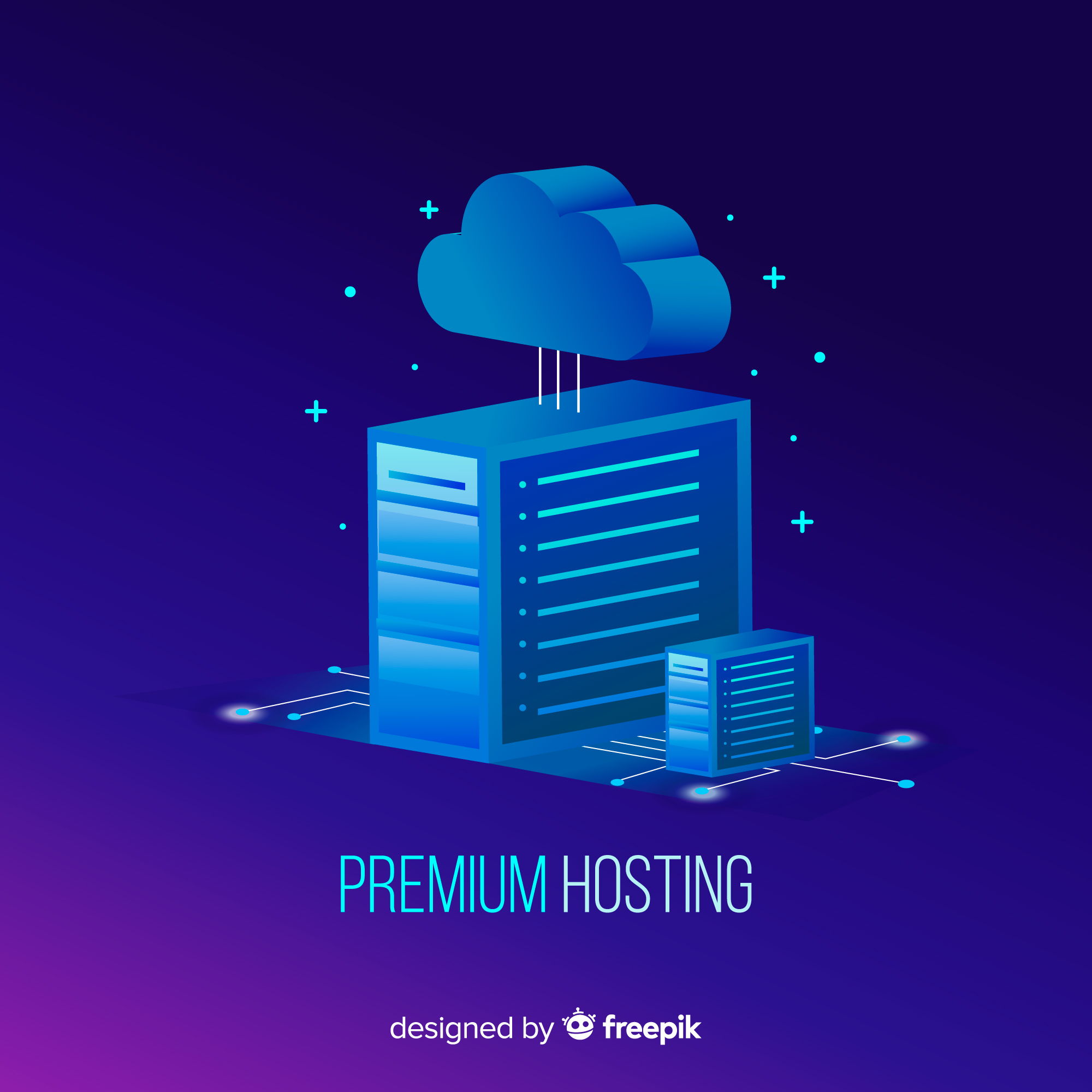illustration of data server with premium or paid ssl hosting