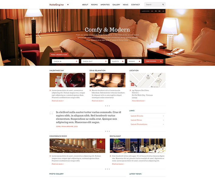 hotelengine comfy theme for wordpress
