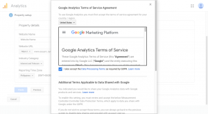 Update Google Analytics Tag Google Analytics Terms of Services Agreement