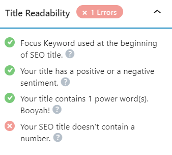 Optimize Content with Rank Math Plugin for WordPress Title Readability