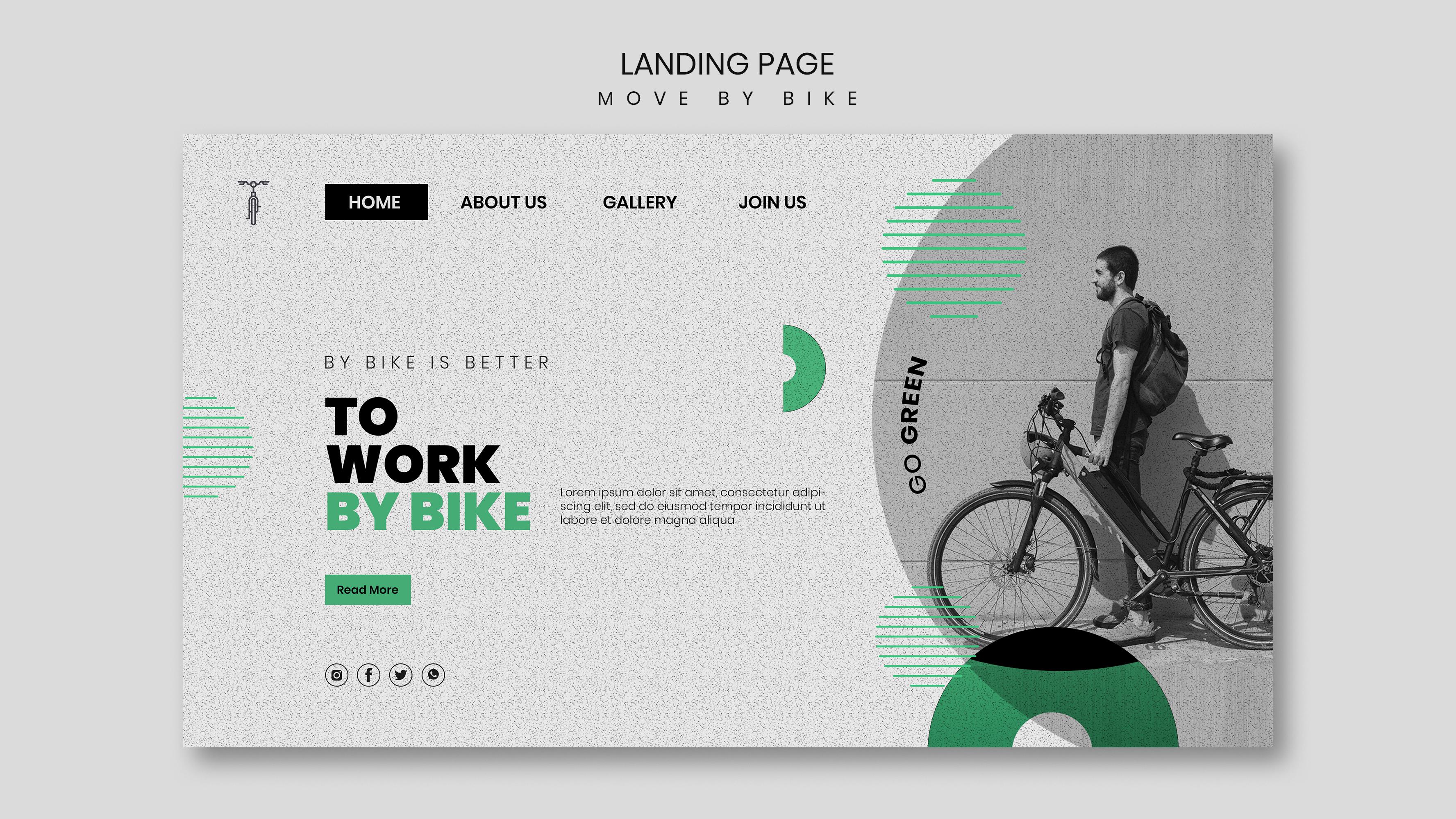 Psychological Principles of Design for Improved Landing Pages To Work By Bike