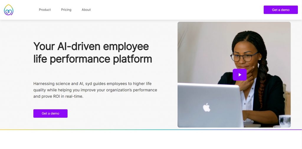 Your AI-driven employee life performance platform. The SYD homepage.