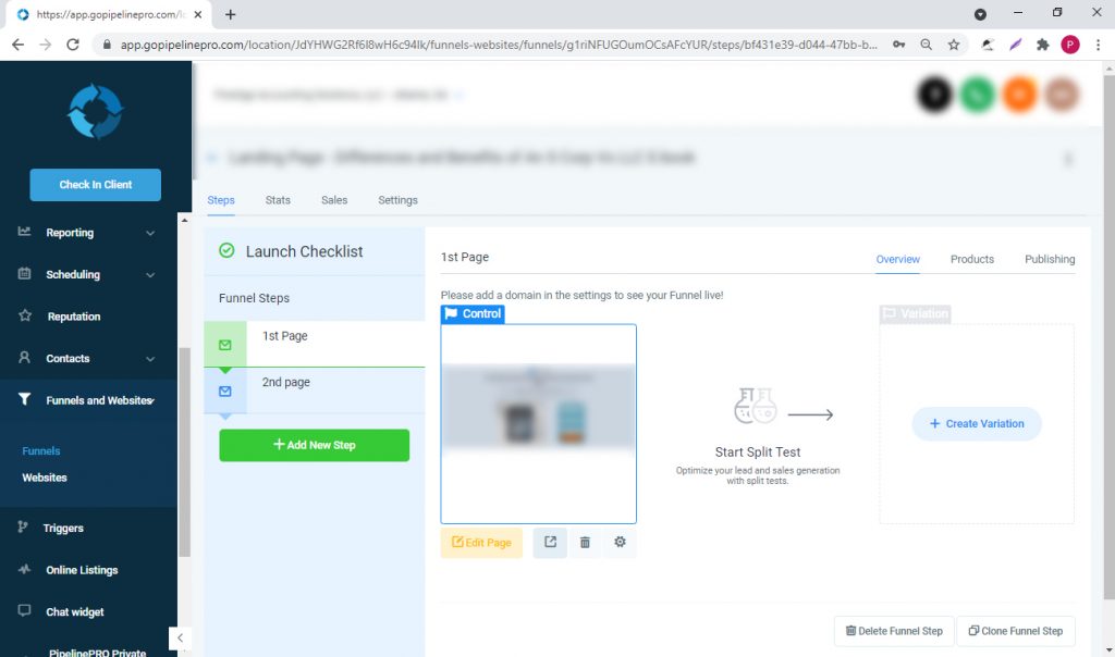6. Once Done, Click Edit Pagev2