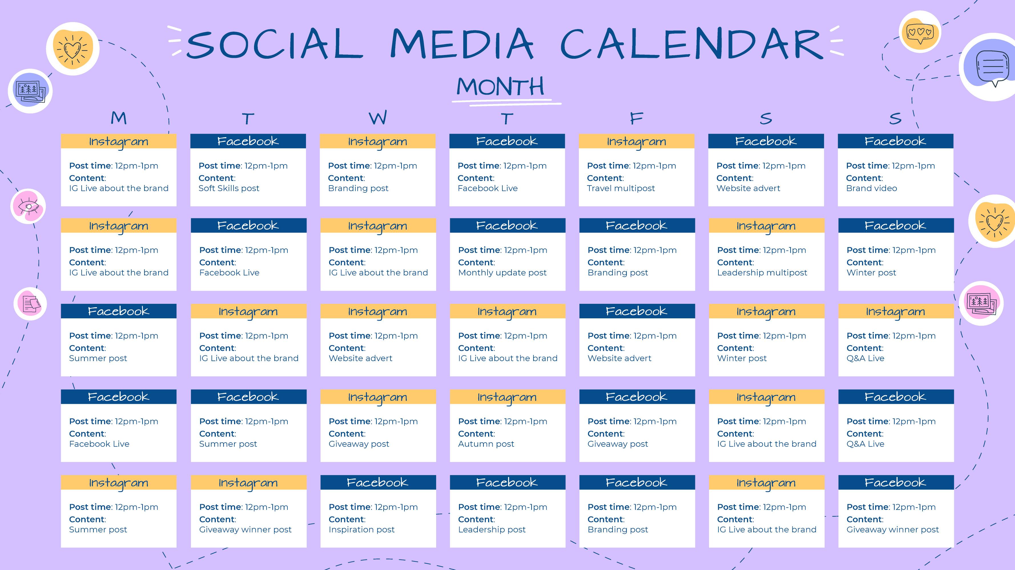Social Media Calendar Templates Benefits And Tips Syntactics Inc 