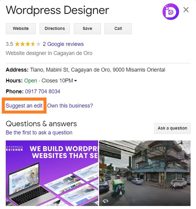 Website Designers Suggest An Edit