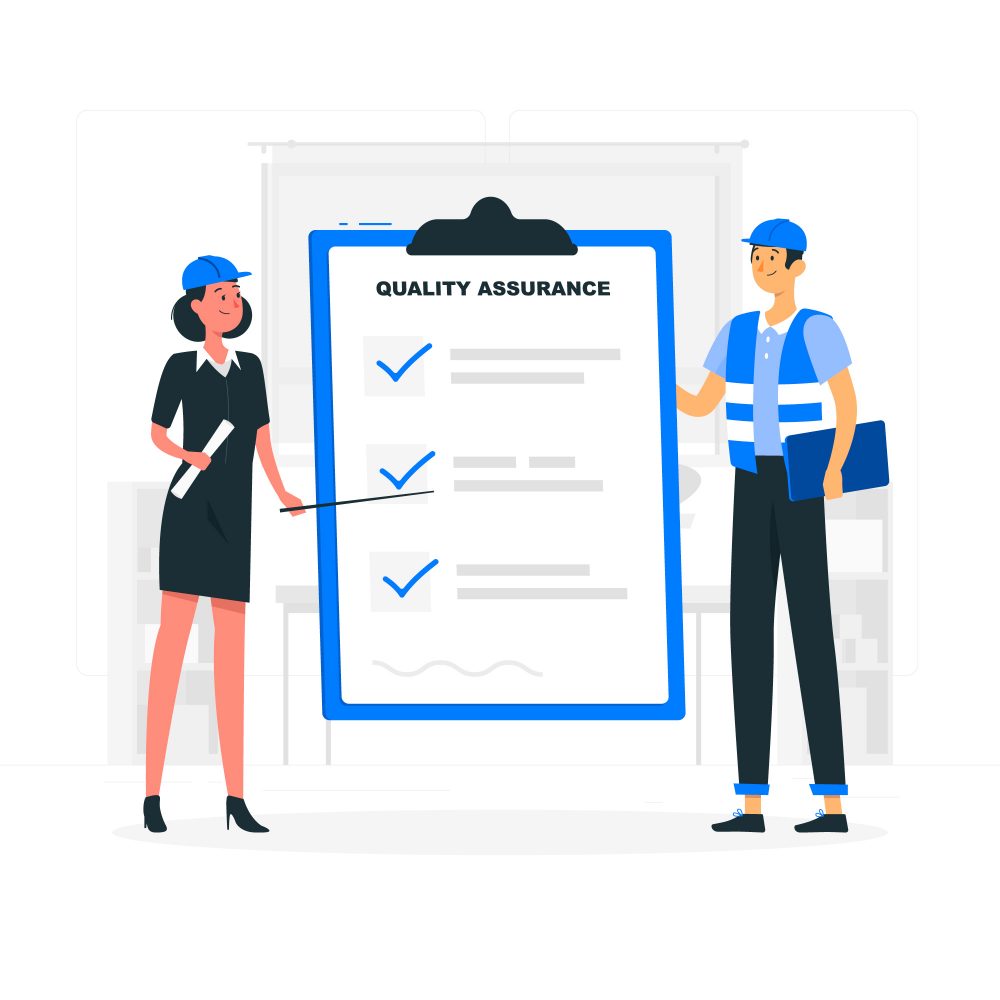 Reasons Why QA Specialists Should Learn SEO Blue Male And Female Quality Assurance Experts