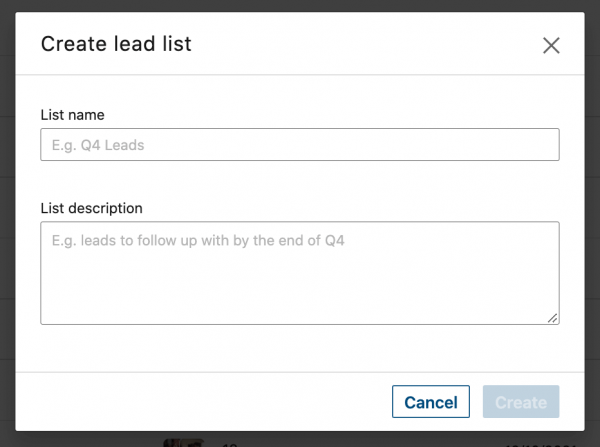Create A Lead List