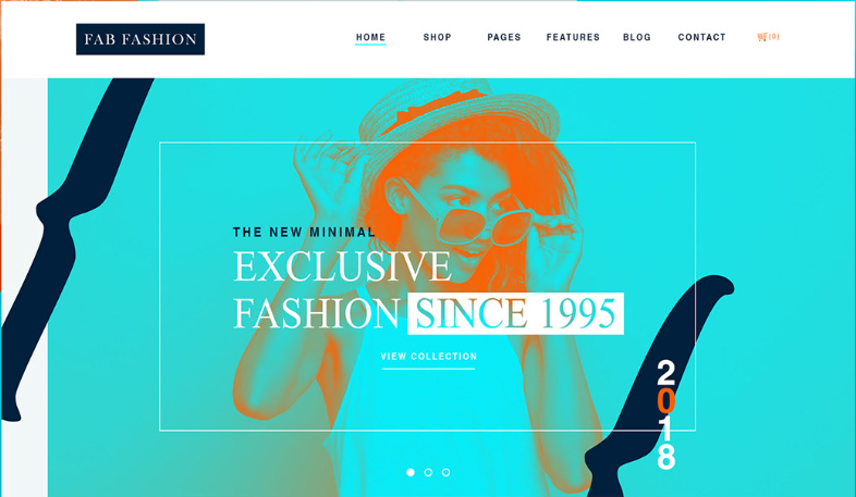 Behance Fab Fashion Web Design Mockup
