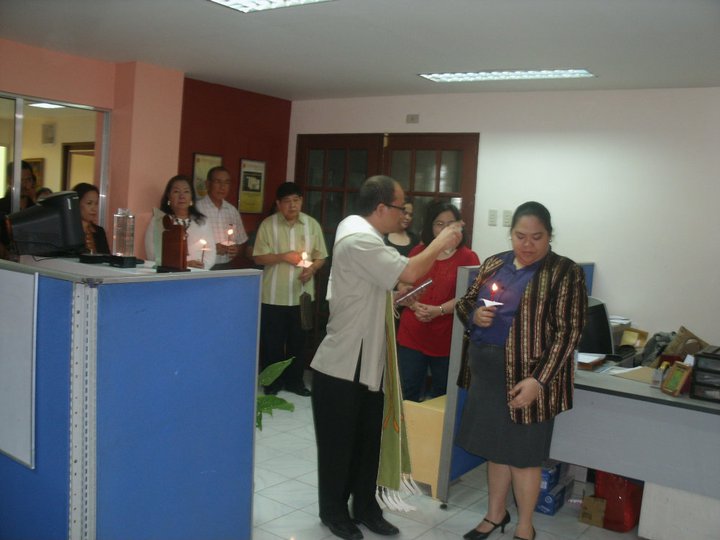 Syntactics' Office Blessing with Sync CEO Stephanie Caragos