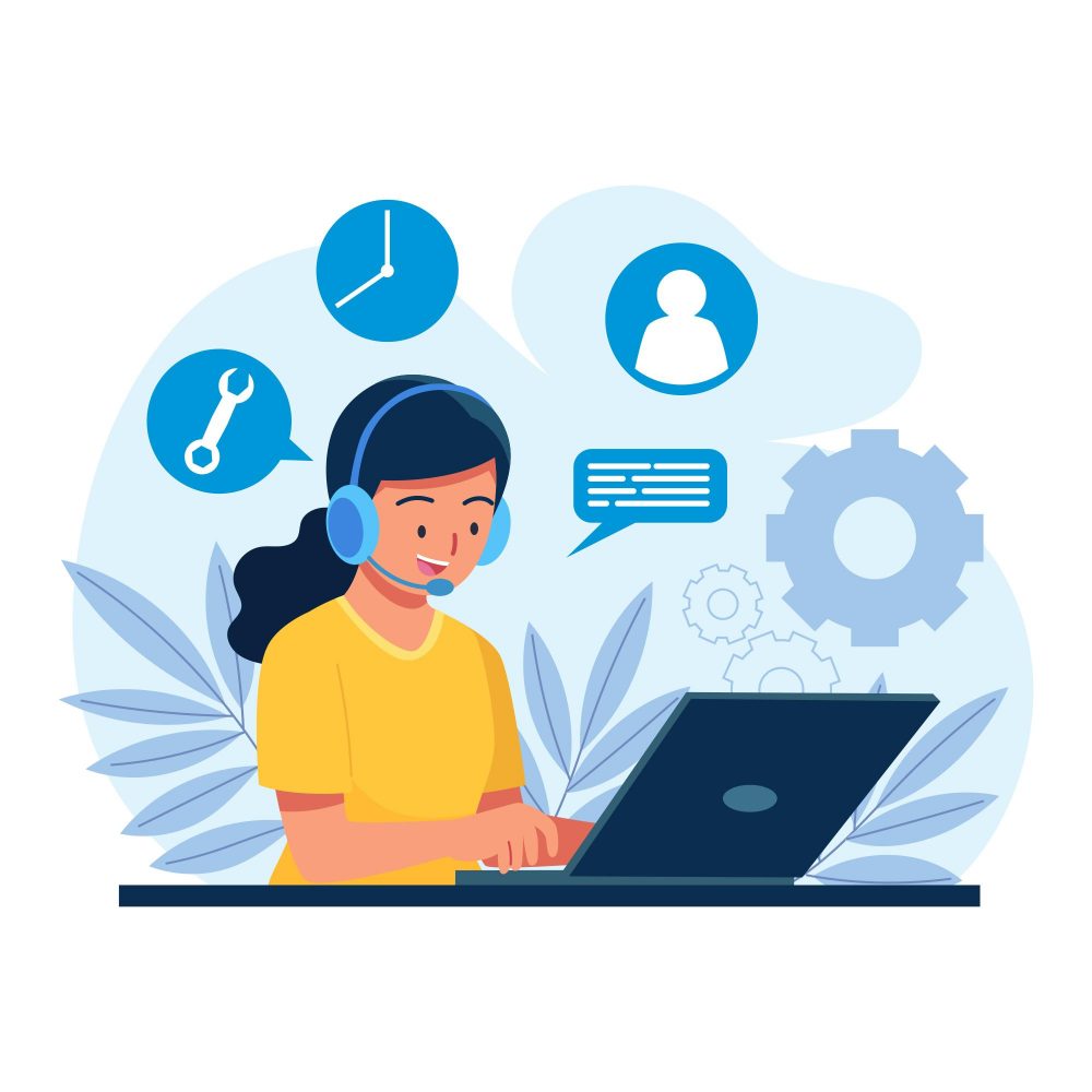 Filipino virtual assistant working on laptop