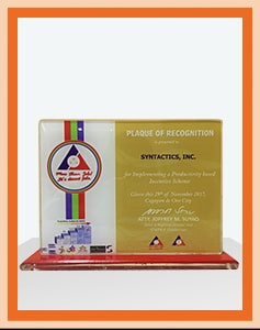 2017 Plaque of recognition - Productivity Incentive Scheme-min