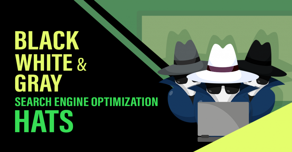 Black, White and Gray SEO hats, content marketing travel industry or agency