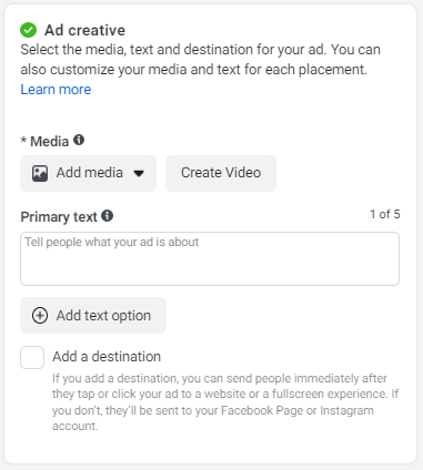Choose your ad creative media and create successful Facebook campaigns