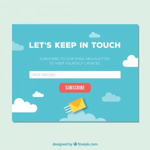 illustration that requests for email with subscribe button as an email marketing strategy