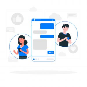 talking with customer on mobile