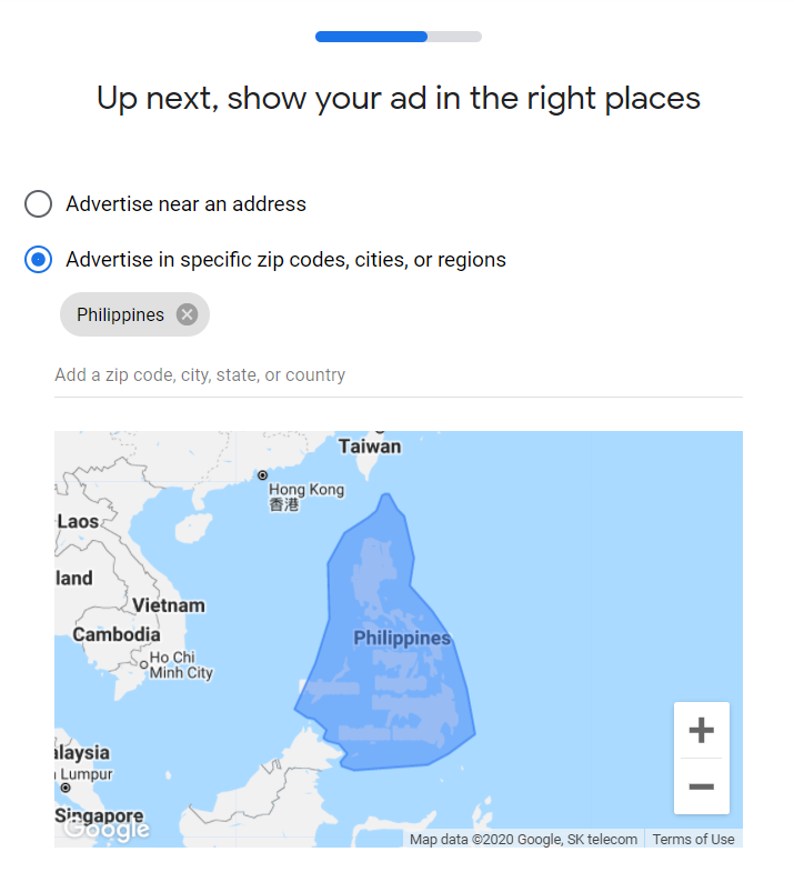 Advertise on Google Ads Setup Preferred Location to Advertise