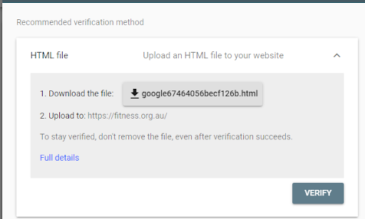 HTML Verification File