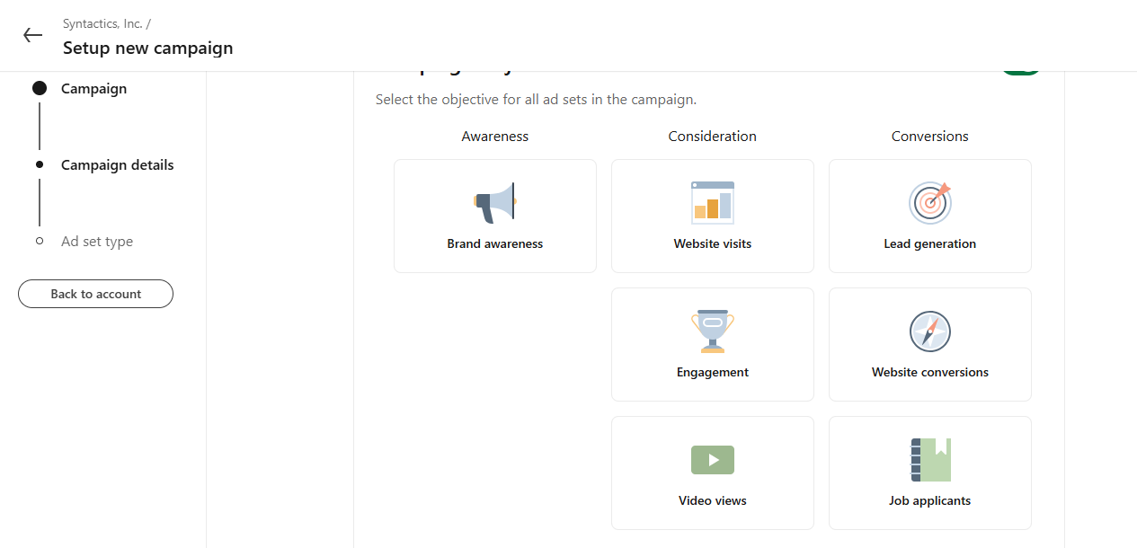 Step 1 Set Up Campaign