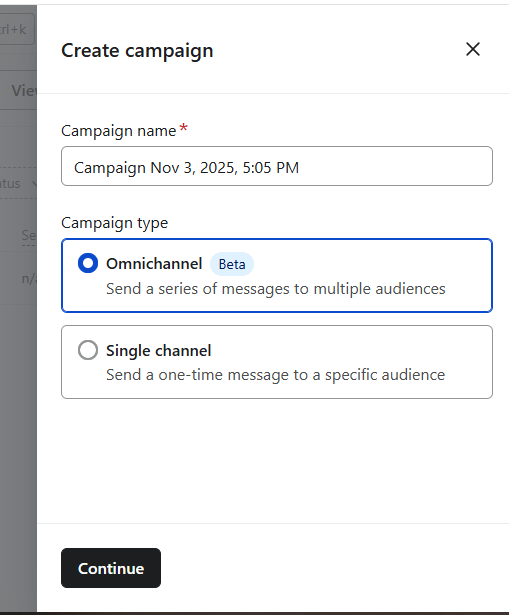 Step 3 Create Campaign Type