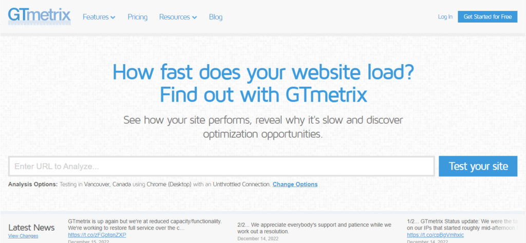 GTmetrix