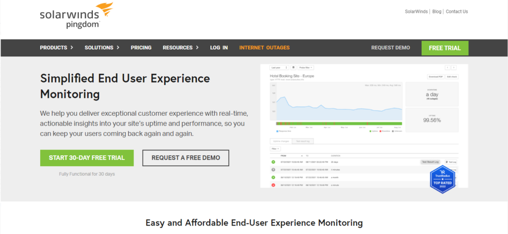 check on page speed with Solarwinds Pingdom Website Speed Test Tools