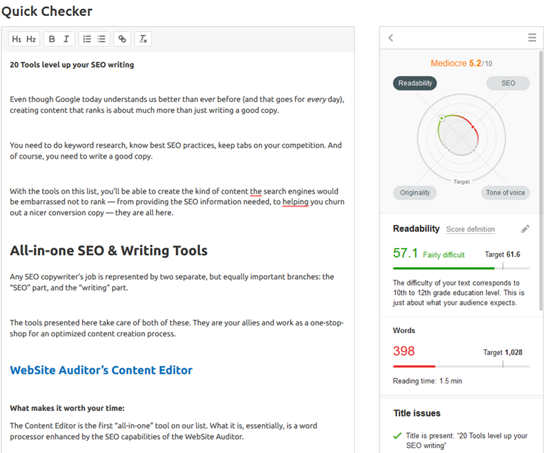 seo writing assistant