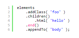 Chained method calls