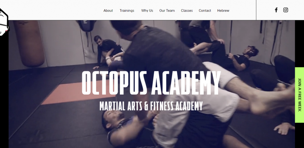 Octopus Academy Fitness Website