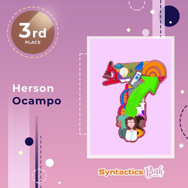 3rd Place: Herson Ocampo, syntactics pink, sync pink, diversyete, woman 