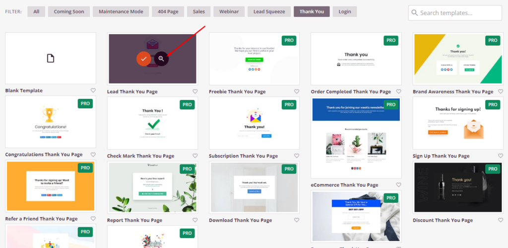 100 landing page templates