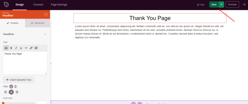 WordPress Thank You Page