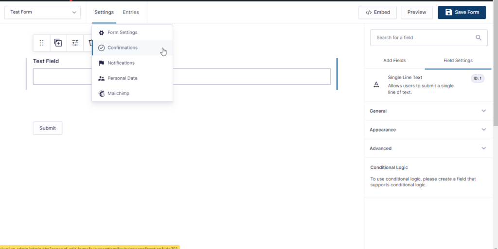 Step 4.1: Configuring the Confirmation Options