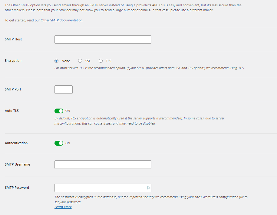 Step 3 Provide Details About The SMTP Server In The Fields