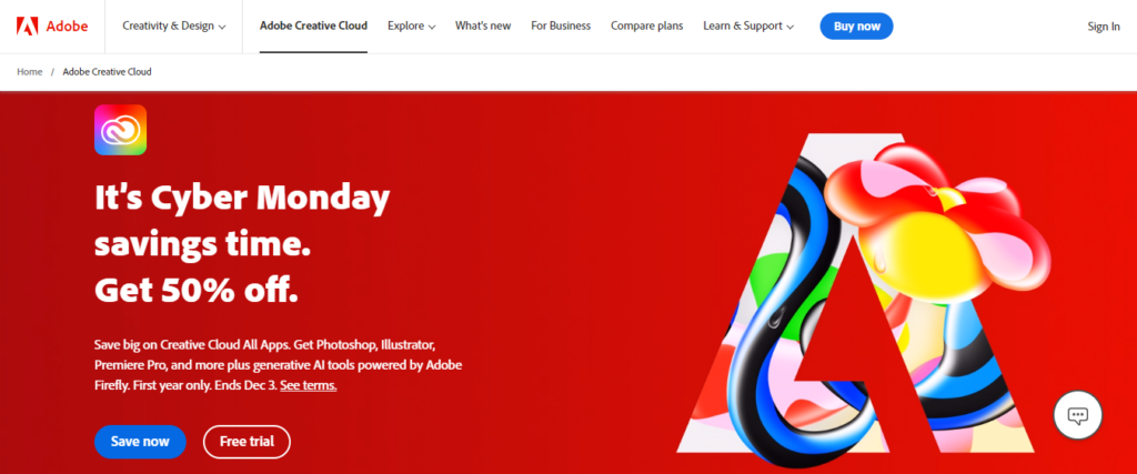 Adobe Creative Cloud web design tools, tools for website design