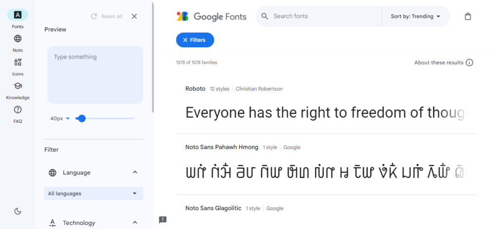 Google Fonts