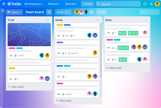 Trello Image From Homepage that follows user-centered design