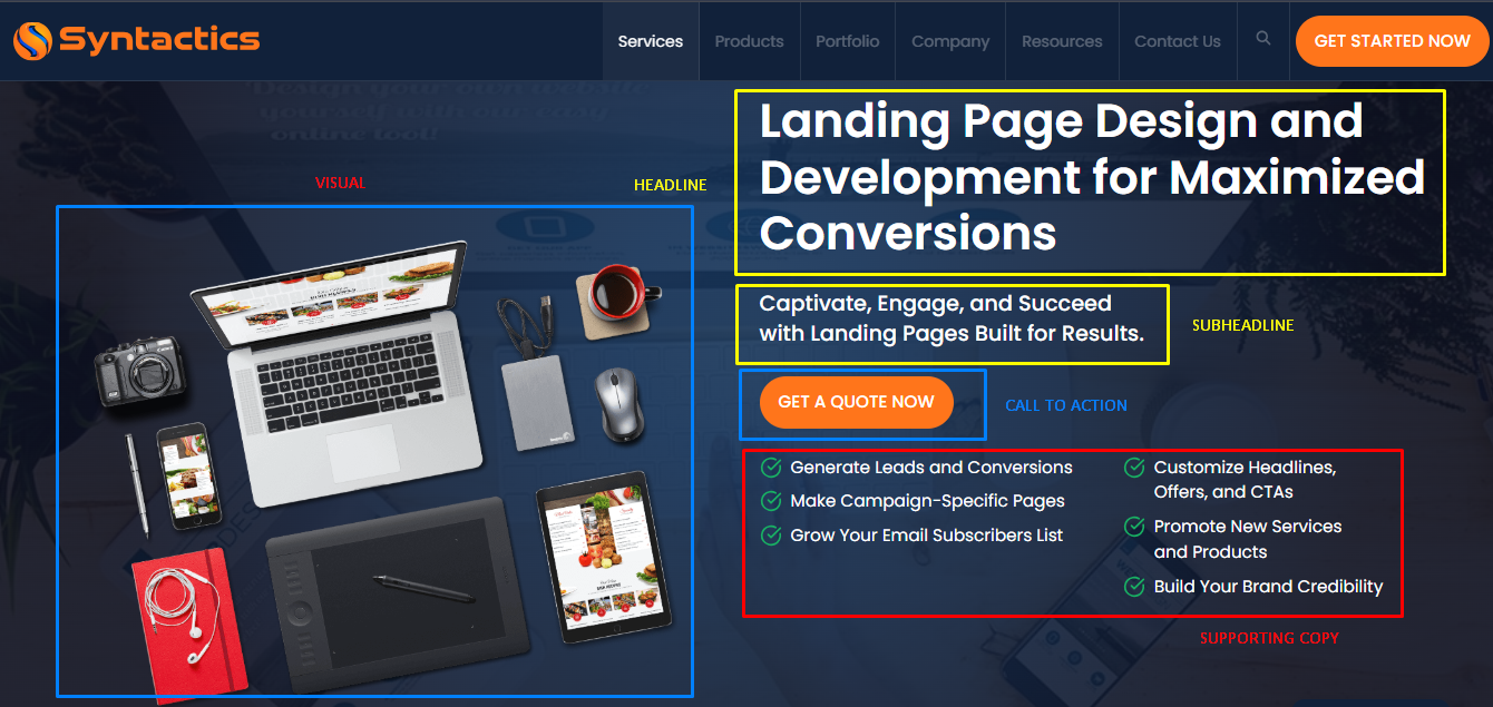 Landing Page Services Page
