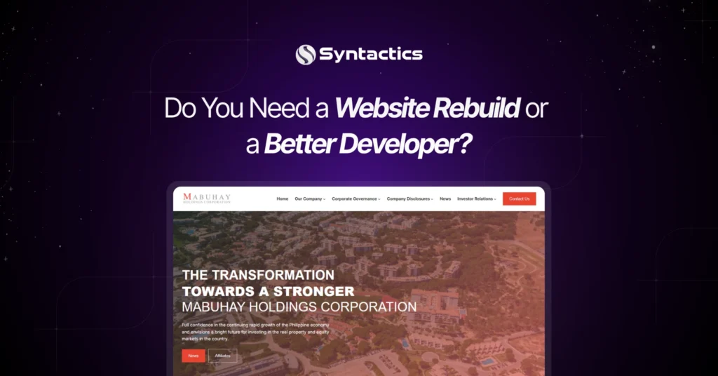Do You Need a Rebuild or Just a Better Developer