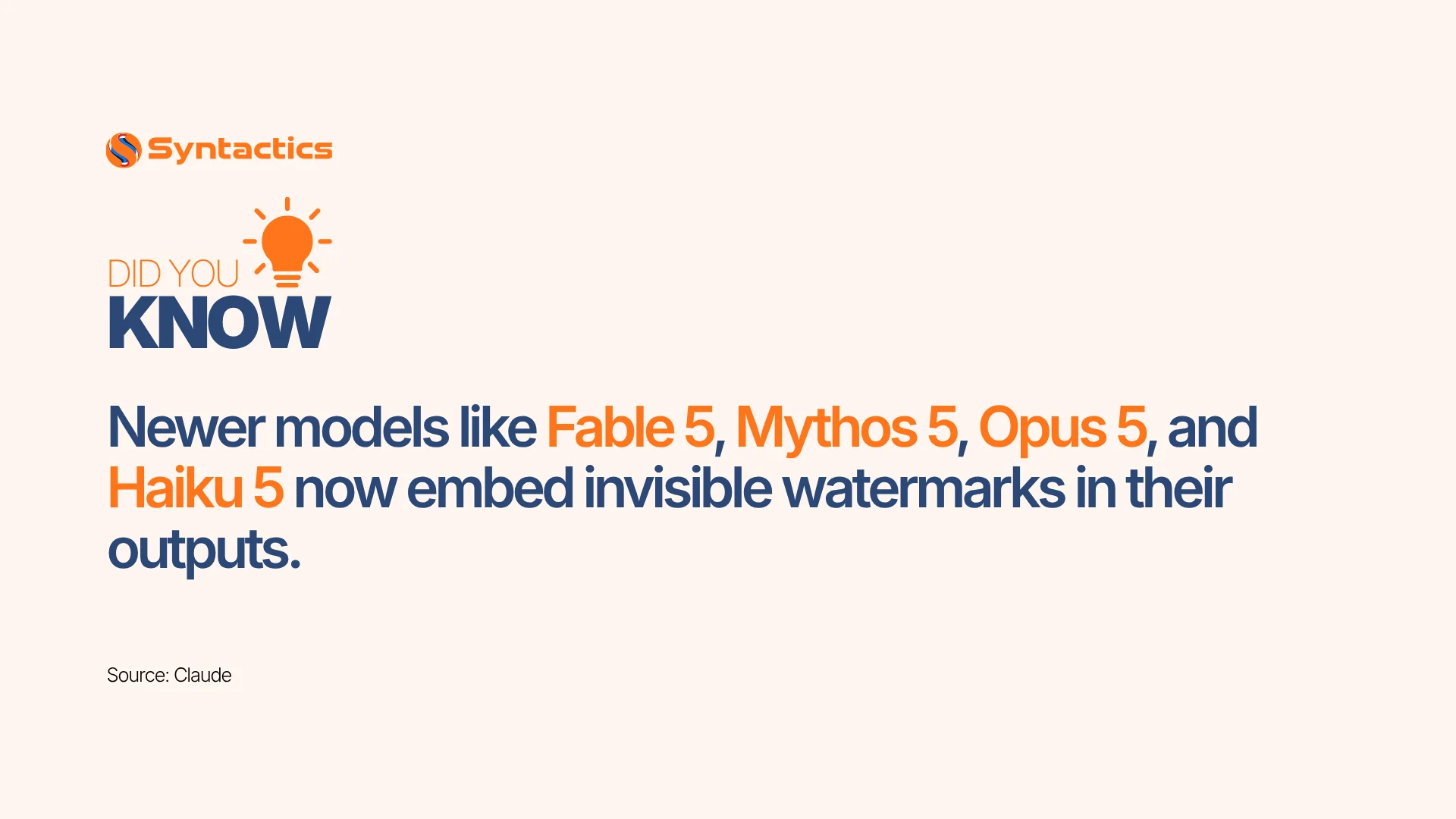 Claude, Models With Invisible Watermarks